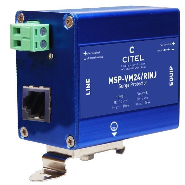 Citel Ethernet Protector/Power Injector, 48V MSP-VM48/RINJ